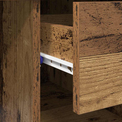 vidaXL Schreibtisch mit Regal Altholz 90 x 49 x 75 cm Holzwerkstoff