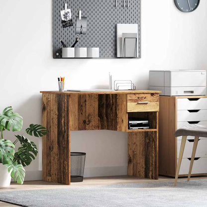 vidaXL Schreibtisch mit Regal Altholz 90 x 49 x 75 cm Holzwerkstoff
