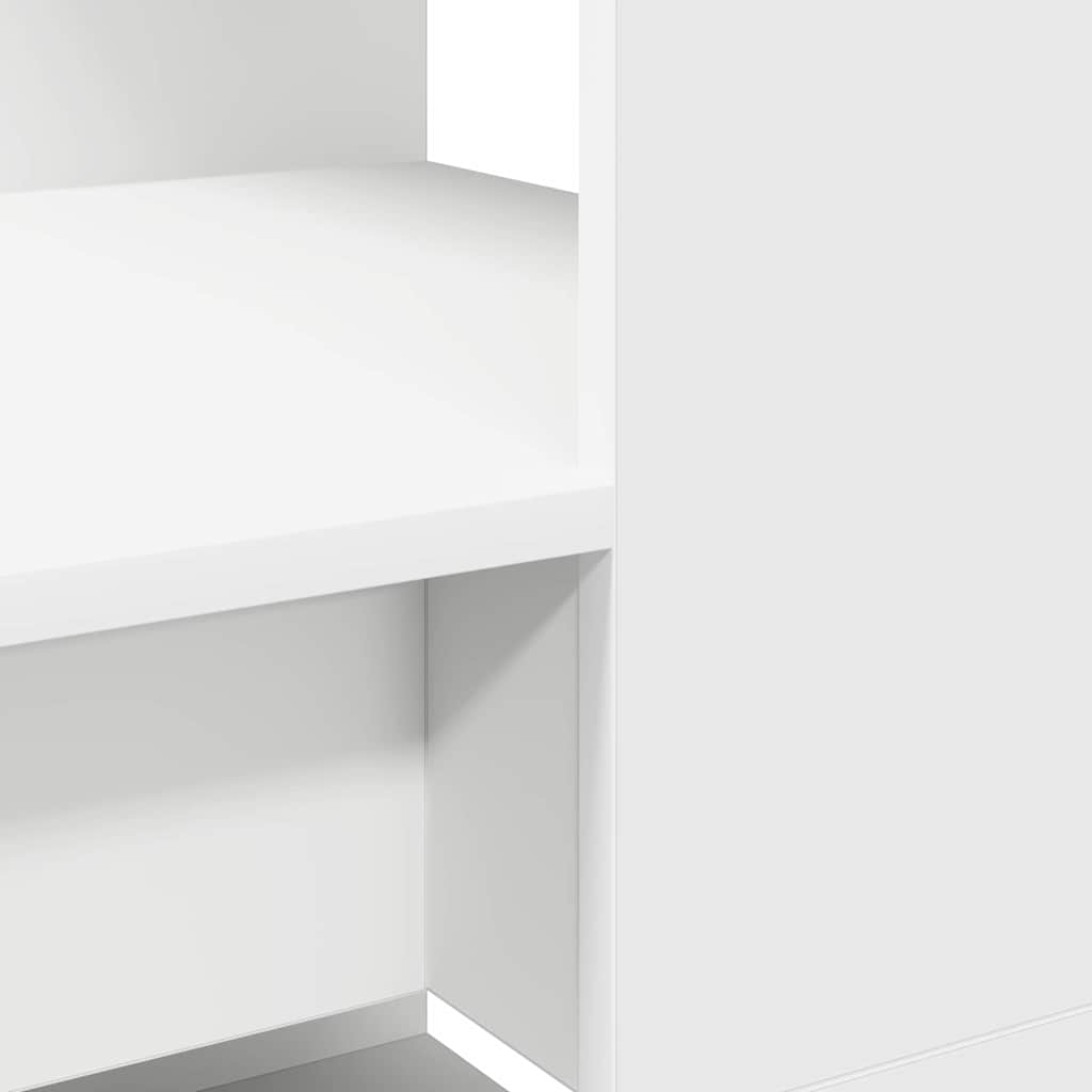 vidaXL Schreibtisch mit Regal Weiß 113 x 54 x 120 cm Holzwerkstoff