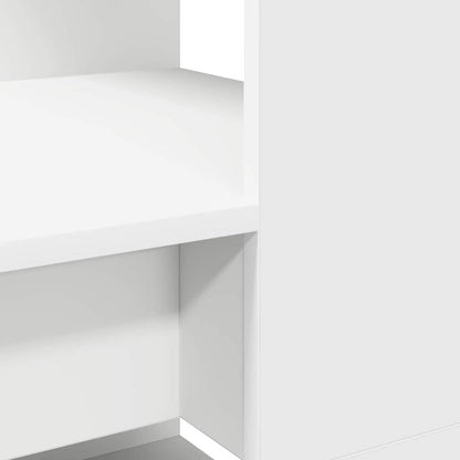 vidaXL Schreibtisch mit Regal Weiß 113 x 54 x 120 cm Holzwerkstoff