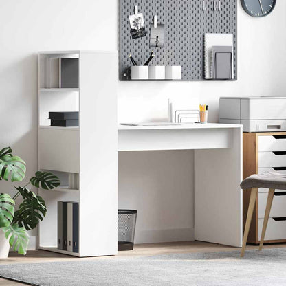 vidaXL Schreibtisch mit Regal Weiß 113 x 54 x 120 cm Holzwerkstoff