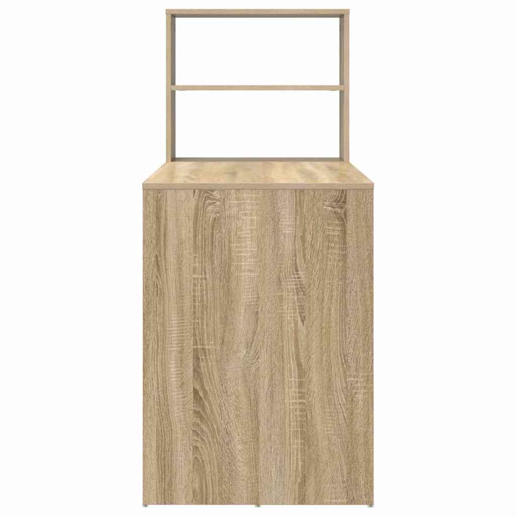 vidaXL Schreibtisch Sonoma-Eiche 113 x 54 x 120 cm Holzwerkstoff