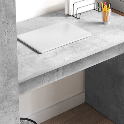 vidaXL Schreibtisch Beton Grau 113 x 54 x 120 cm Holzwerkstoff