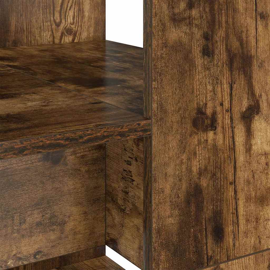 vidaXL Schreibtisch Geräucherte Eiche 113 x 54 x 120 cm Holzwerkstoff