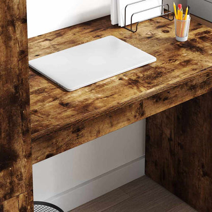 vidaXL Schreibtisch Geräucherte Eiche 113 x 54 x 120 cm Holzwerkstoff