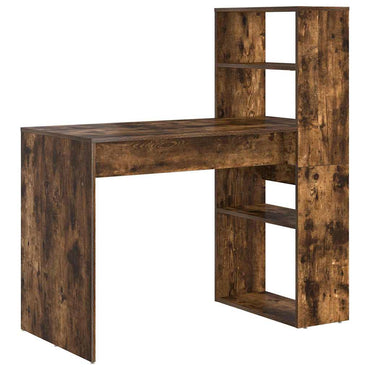 vidaXL Schreibtisch Geräucherte Eiche 113 x 54 x 120 cm Holzwerkstoff