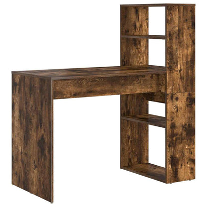 vidaXL Schreibtisch Geräucherte Eiche 113 x 54 x 120 cm Holzwerkstoff