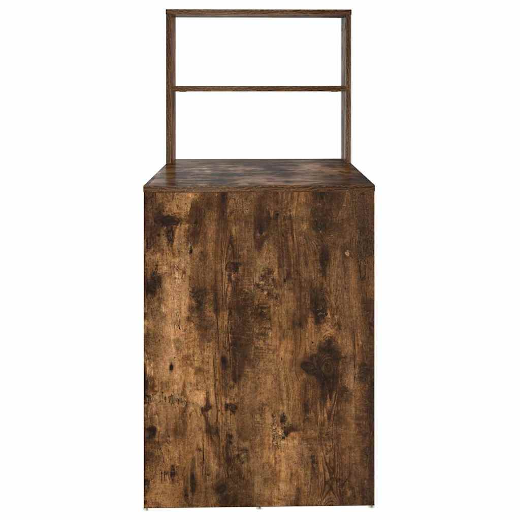 vidaXL Schreibtisch Geräucherte Eiche 113 x 54 x 120 cm Holzwerkstoff