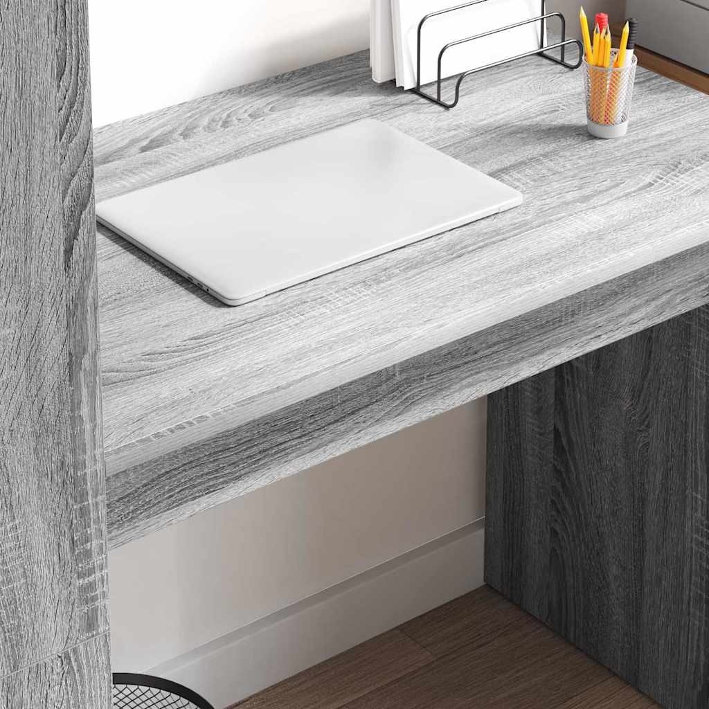 vidaXL Schreibtisch Graues Sonoma 113 x 54 x 120 cm Holzwerkstoff