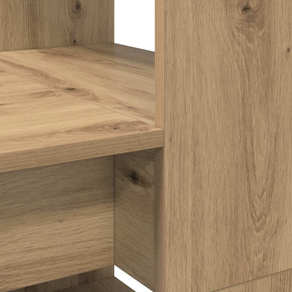 vidaXL Schreibtisch Artisan-Eiche 113 x 54 x 120 cm Holzwerkstoff