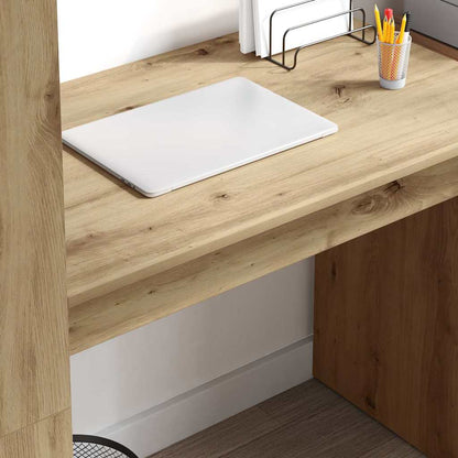 vidaXL Schreibtisch Artisan-Eiche 113 x 54 x 120 cm Holzwerkstoff