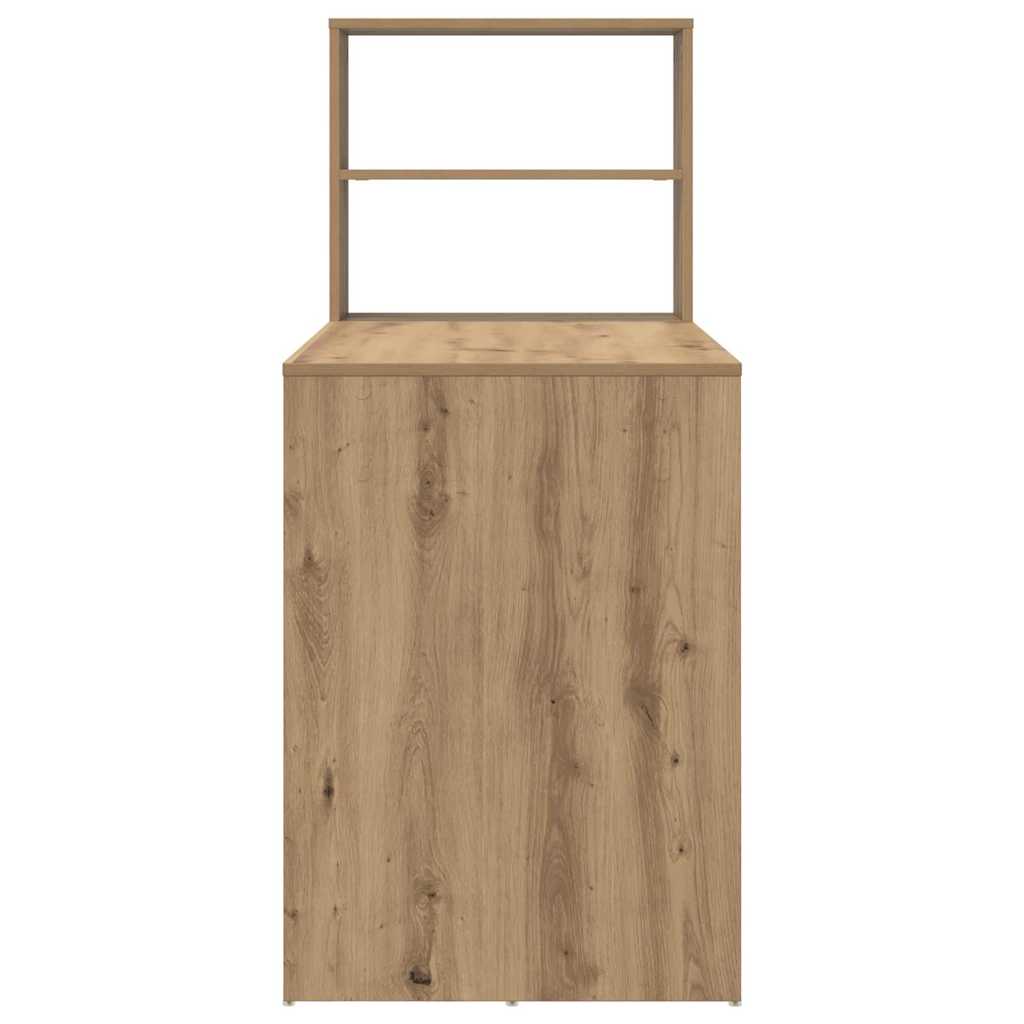 vidaXL Schreibtisch Artisan-Eiche 113 x 54 x 120 cm Holzwerkstoff