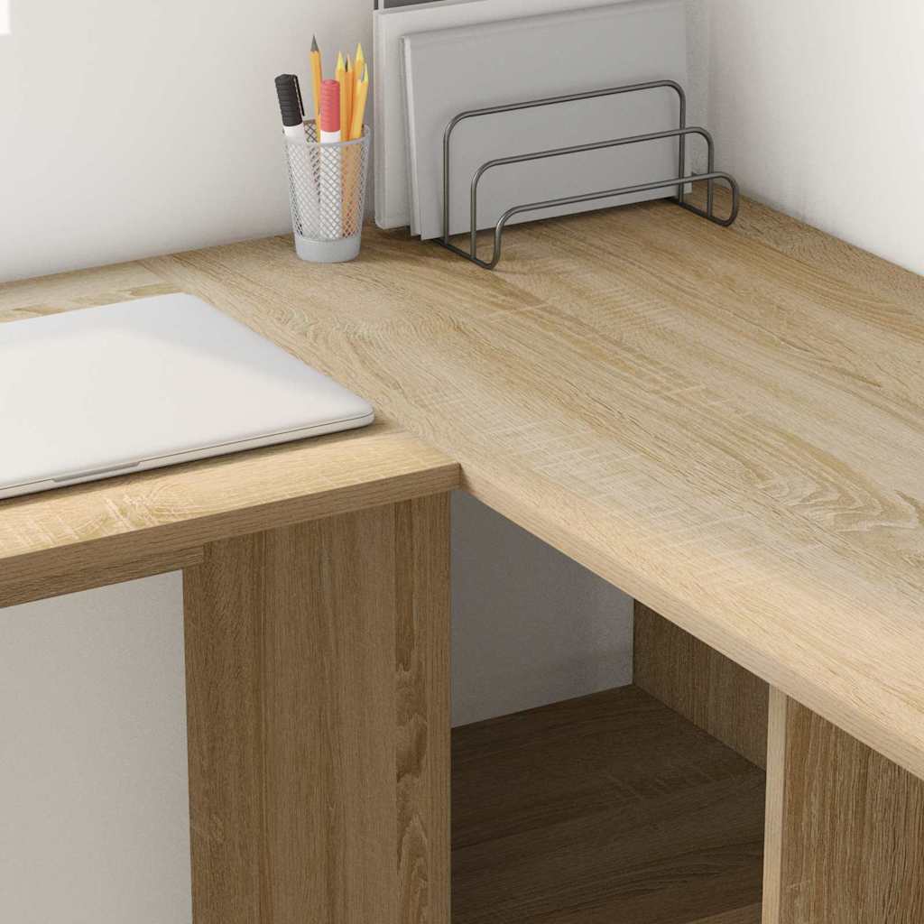 vidaXL Schreibtisch Sonoma-Eiche 142 x 102 x 73 cm Holzwerkstoff