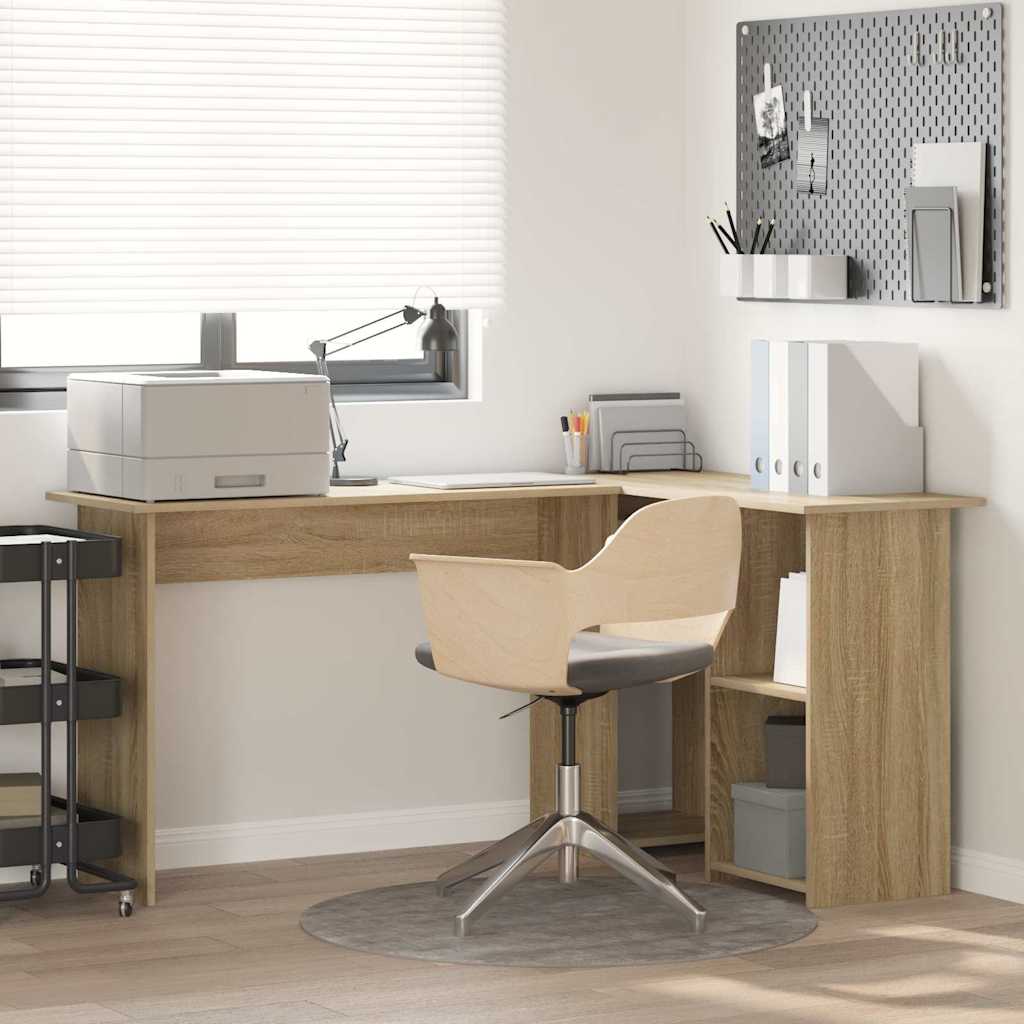vidaXL Schreibtisch Sonoma-Eiche 142 x 102 x 73 cm Holzwerkstoff