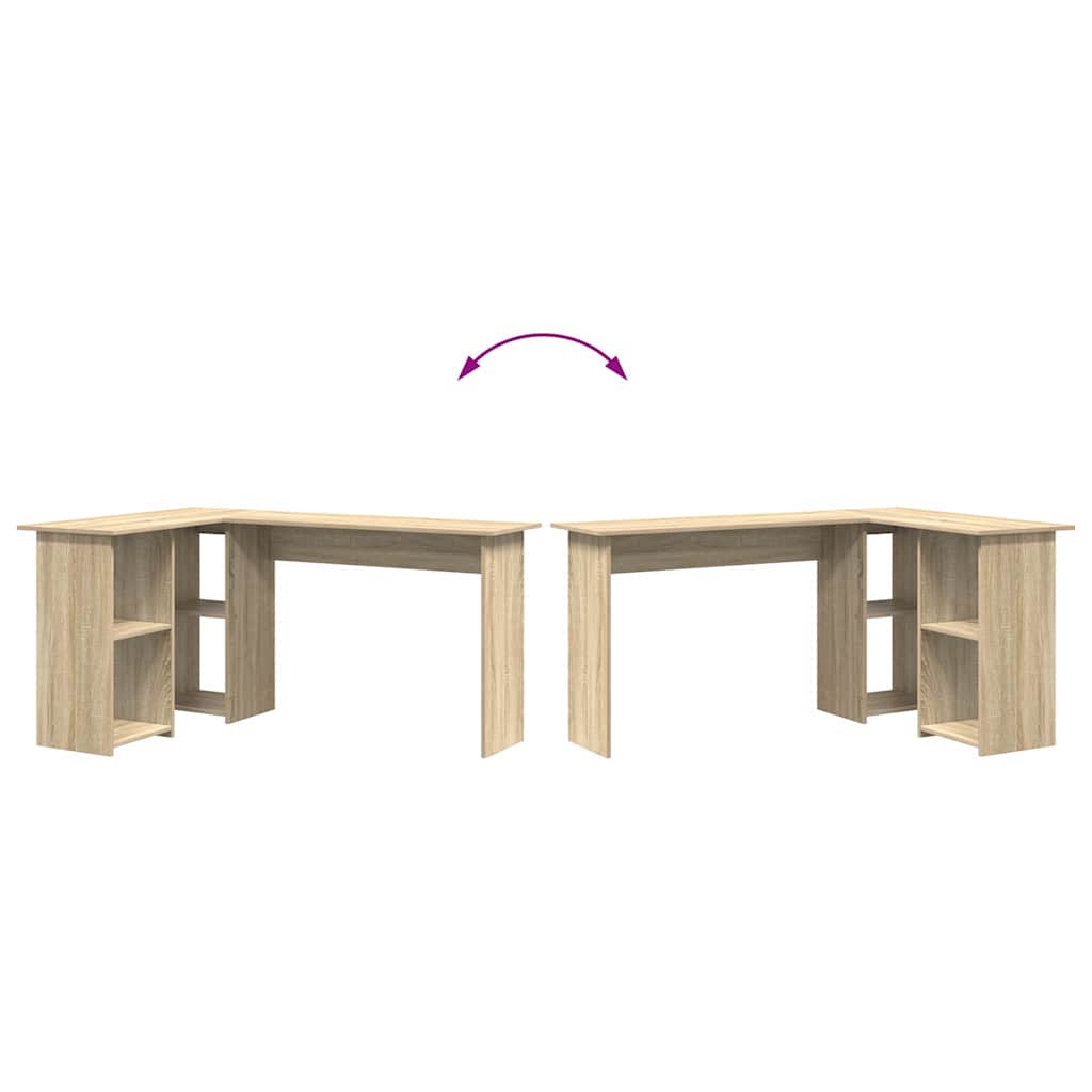 vidaXL Schreibtisch Sonoma-Eiche 142 x 102 x 73 cm Holzwerkstoff