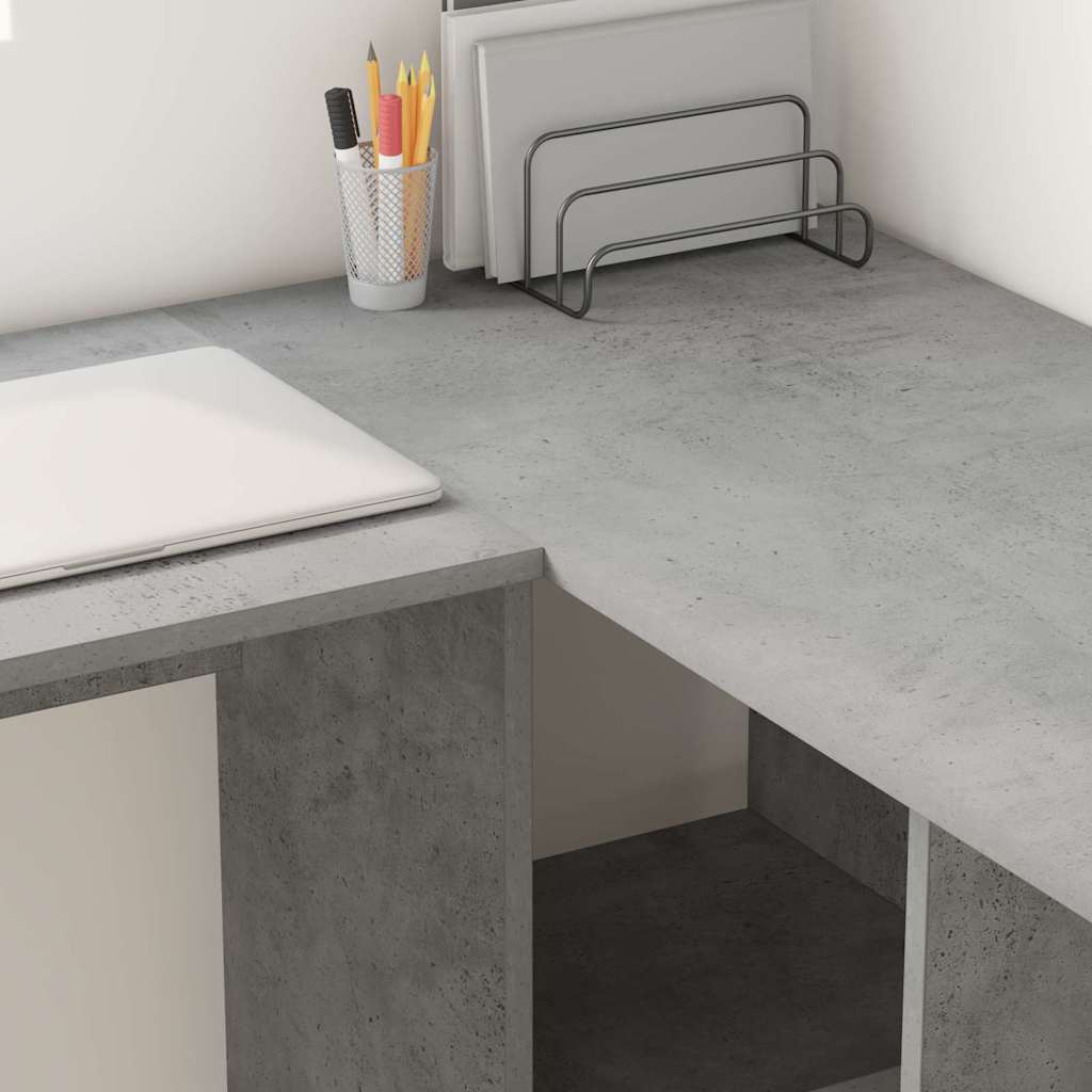 vidaXL Schreibtisch Beton Grau 142 x 102 x 73 cm Holzwerkstoff
