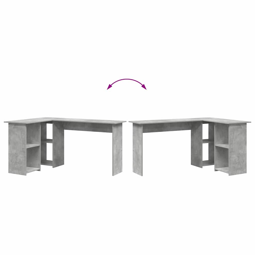 vidaXL Schreibtisch Beton Grau 142 x 102 x 73 cm Holzwerkstoff