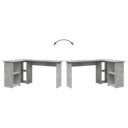 vidaXL Schreibtisch Beton Grau 142 x 102 x 73 cm Holzwerkstoff