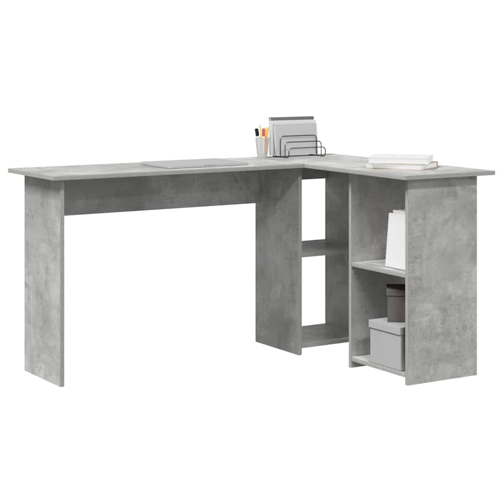 vidaXL Schreibtisch Beton Grau 142 x 102 x 73 cm Holzwerkstoff
