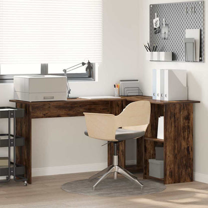 vidaXL Schreibtisch Geräucherte Eiche 142 x 102 x 73 cm Holzwerkstoff