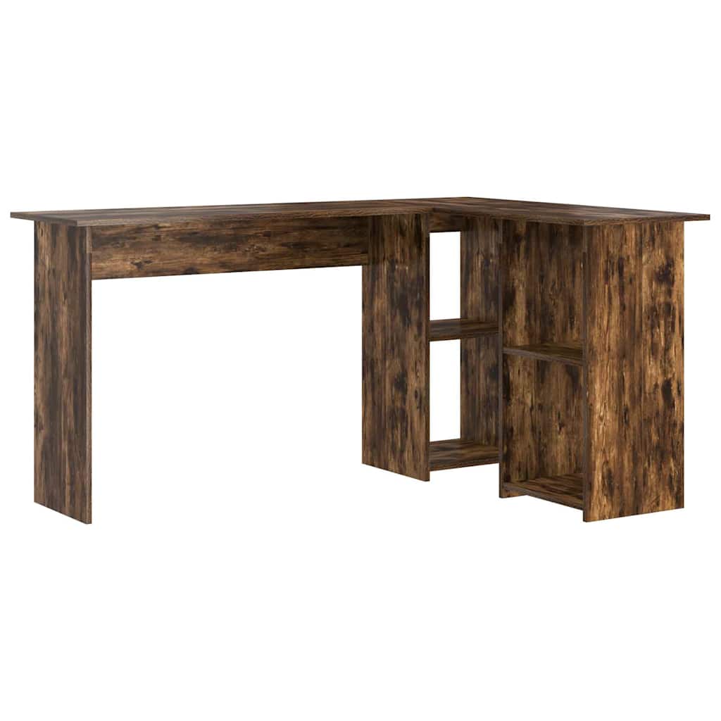 vidaXL Schreibtisch Geräucherte Eiche 142 x 102 x 73 cm Holzwerkstoff
