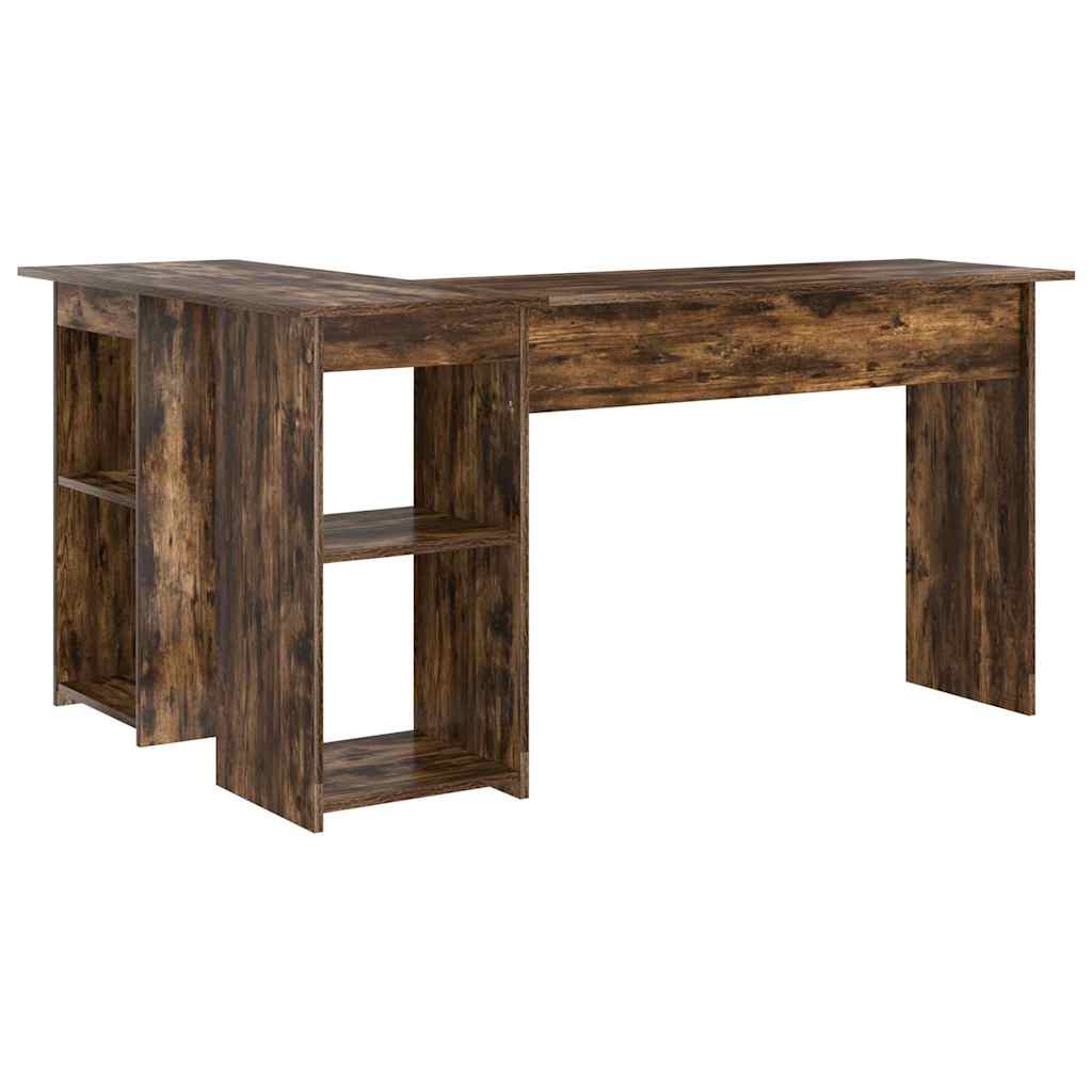 vidaXL Schreibtisch Geräucherte Eiche 142 x 102 x 73 cm Holzwerkstoff