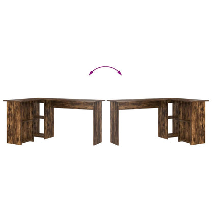 vidaXL Schreibtisch Geräucherte Eiche 142 x 102 x 73 cm Holzwerkstoff