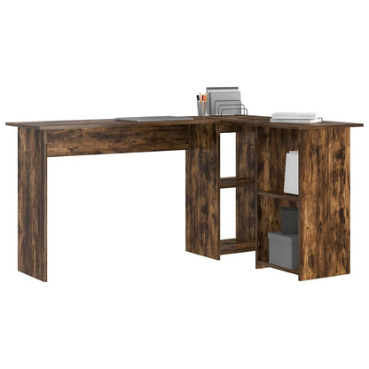 vidaXL Schreibtisch Geräucherte Eiche 142 x 102 x 73 cm Holzwerkstoff
