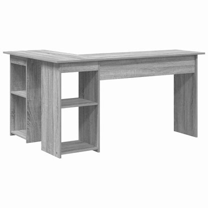 vidaXL Schreibtisch Graues Sonoma 142 x 102 x 73 cm Holzwerkstoff