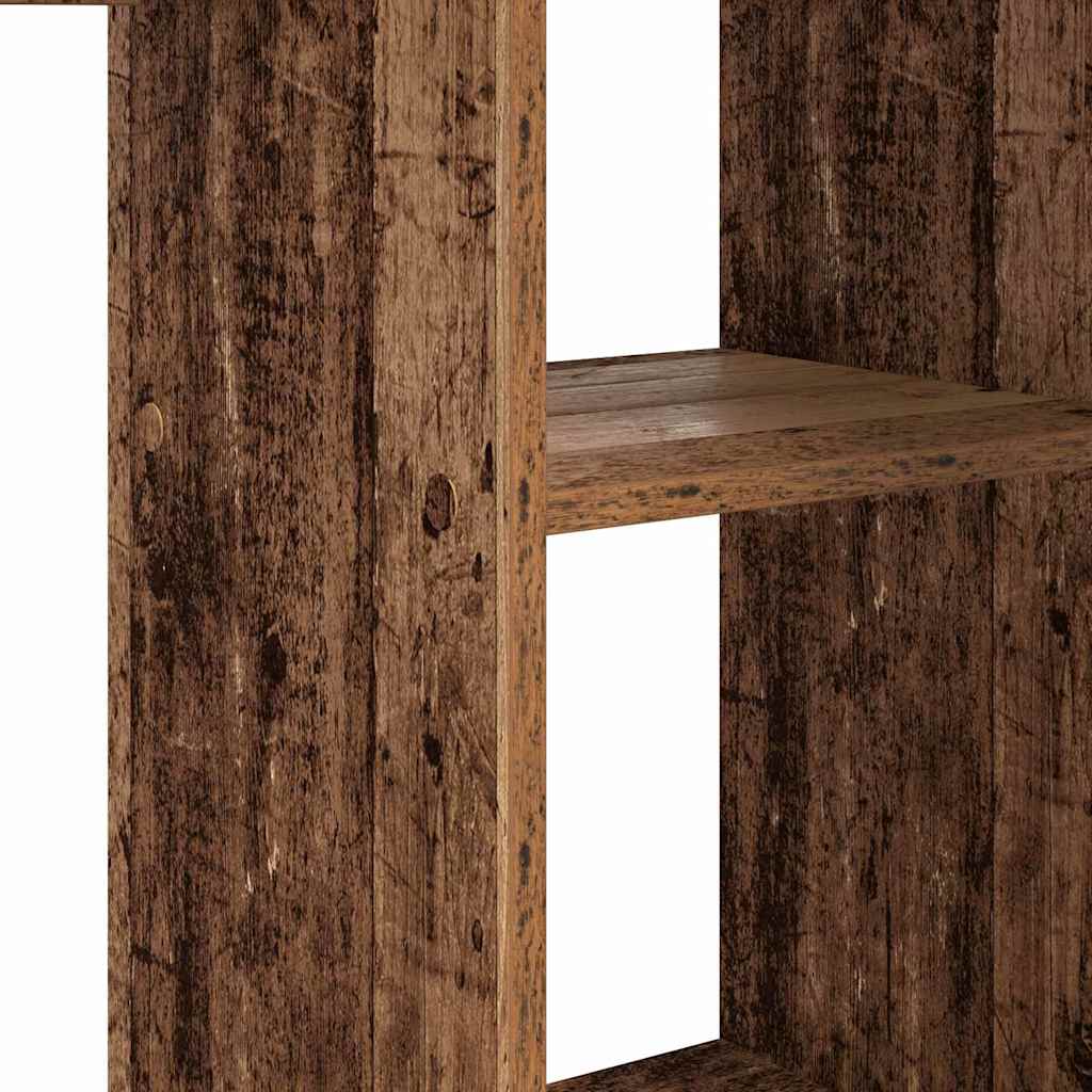 vidaXL Schreibtisch mit Regal Altholz 142 x 102 x 73 cm Holzwerkstoff