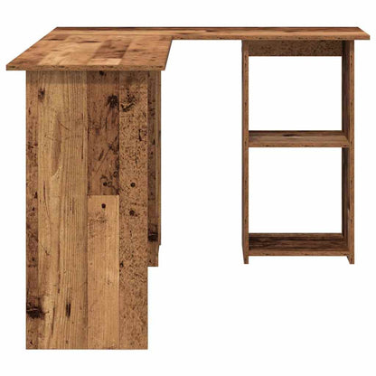 vidaXL Schreibtisch mit Regal Altholz 142 x 102 x 73 cm Holzwerkstoff