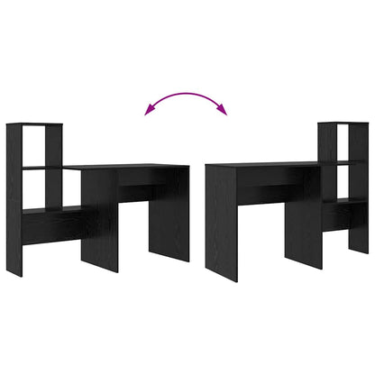 vidaXL Schreibtisch Schwarz Eichen-Optik 131,5 x 50 x 106,5 cm