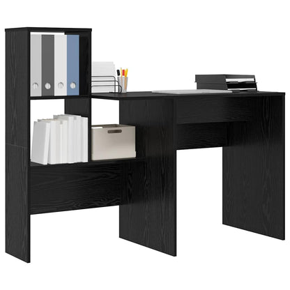vidaXL Schreibtisch Schwarz Eichen-Optik 131,5 x 50 x 106,5 cm