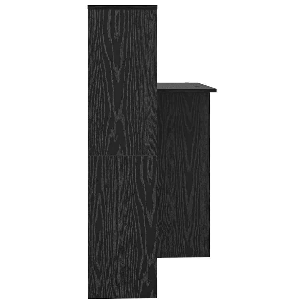 vidaXL Schreibtisch Schwarz Eichen-Optik 131,5 x 50 x 106,5 cm