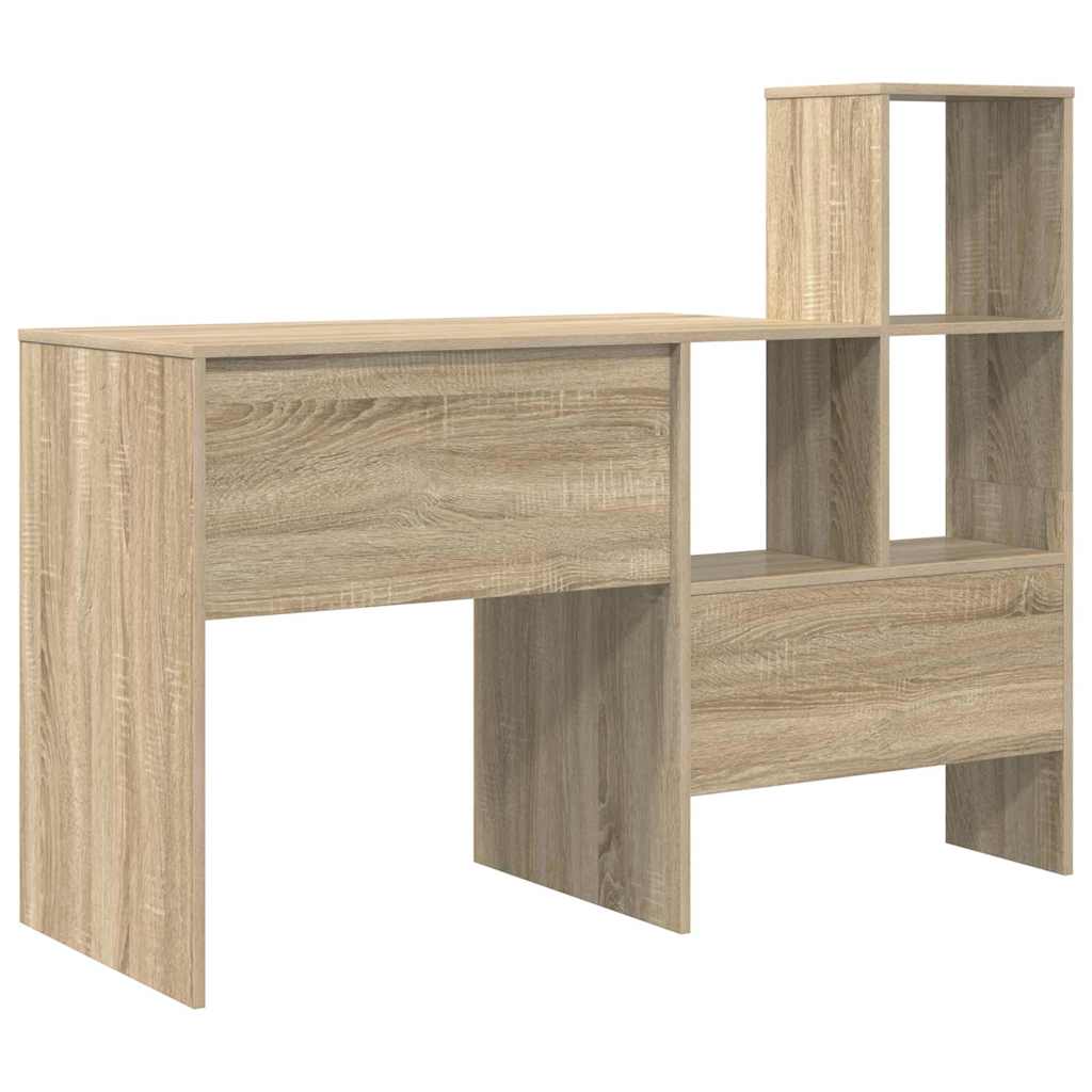 vidaXL Schreibtisch Sonoma-Eiche 131,5 x 50 x 106,5 cm Holzwerkstoff