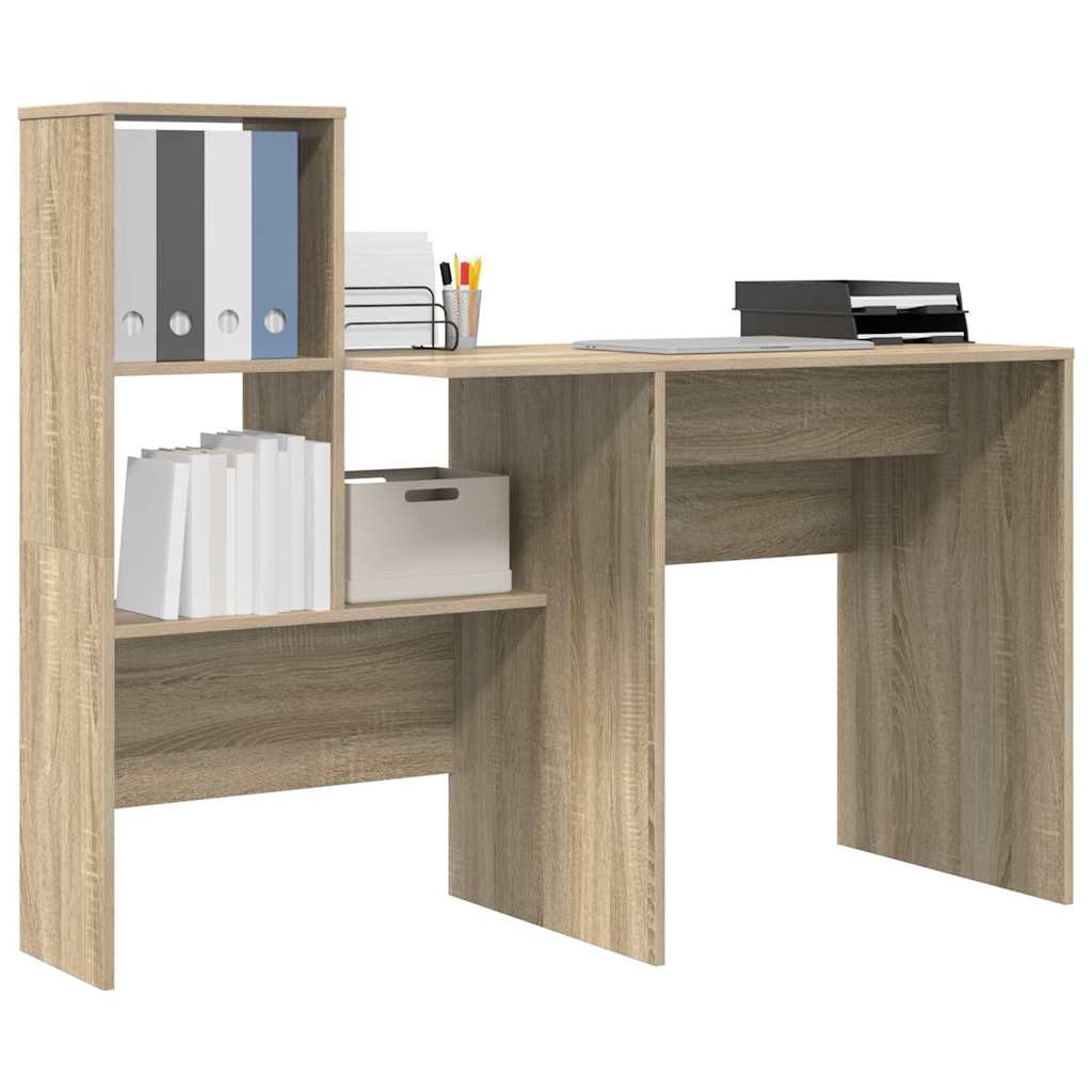 vidaXL Schreibtisch Sonoma-Eiche 131,5 x 50 x 106,5 cm Holzwerkstoff
