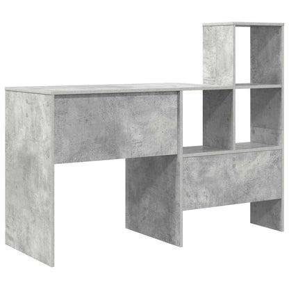 vidaXL Schreibtisch Beton Grau 131,5 x 50 x 106,5 cm Holzwerkstoff