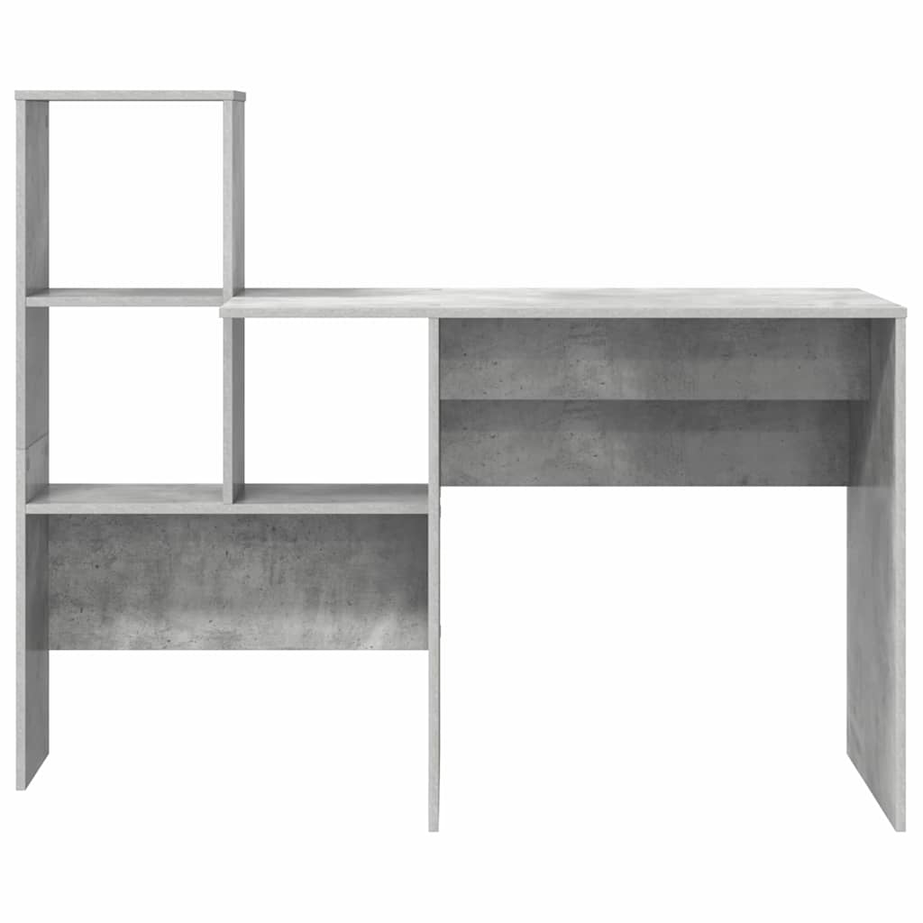 vidaXL Schreibtisch Beton Grau 131,5 x 50 x 106,5 cm Holzwerkstoff