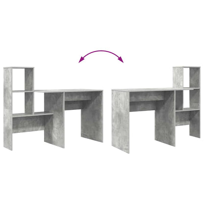 vidaXL Schreibtisch Beton Grau 131,5 x 50 x 106,5 cm Holzwerkstoff