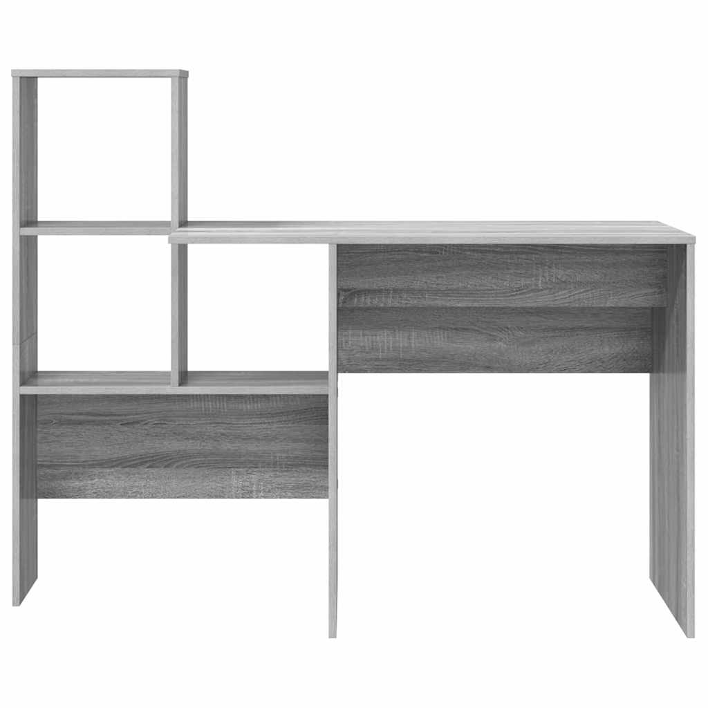 vidaXL Schreibtisch Graues Sonoma 131,5 x 50 x 106,5 cm Holzwerkstoff