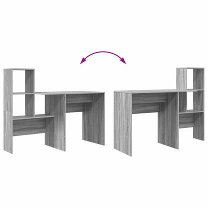 vidaXL Schreibtisch Graues Sonoma 131,5 x 50 x 106,5 cm Holzwerkstoff