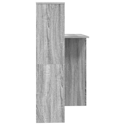 vidaXL Schreibtisch Graues Sonoma 131,5 x 50 x 106,5 cm Holzwerkstoff