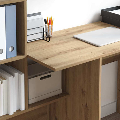 vidaXL Schreibtisch Artisan-Eiche 131,5 x 50 x 106,5 cm Holzwerkstoff