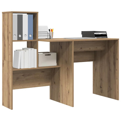 vidaXL Schreibtisch Artisan-Eiche 131,5 x 50 x 106,5 cm Holzwerkstoff