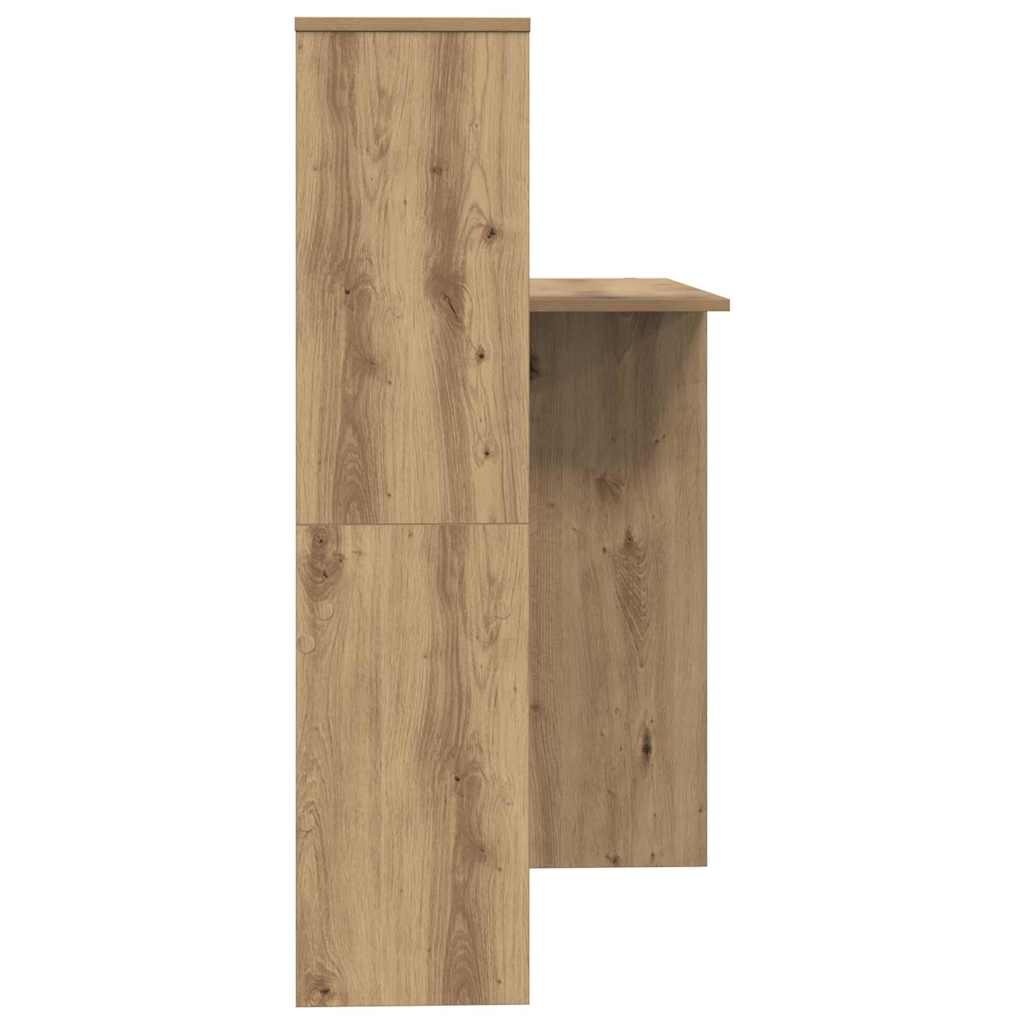 vidaXL Schreibtisch Artisan-Eiche 131,5 x 50 x 106,5 cm Holzwerkstoff