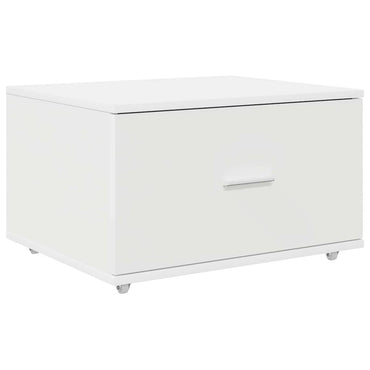 vidaXL Schubladenschrank Mit Rad Weiß 55 x 45 x 31 cm