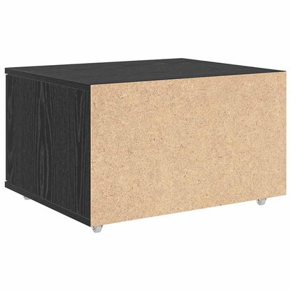 vidaXL Schubladenschrank Mit Rad Schwarz Eichen-Optik 55 x 45 x 31 cm