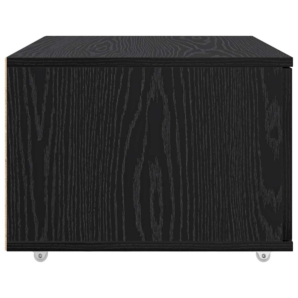 vidaXL Schubladenschrank Mit Rad Schwarz Eichen-Optik 55 x 45 x 31 cm