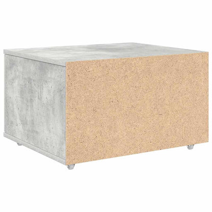 vidaXL Schubladenschrank Mit Rad Beton Grau 55 x 45 x 31 cm