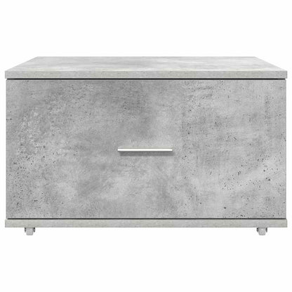 vidaXL Schubladenschrank Mit Rad Beton Grau 55 x 45 x 31 cm